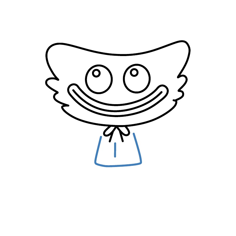 Hướng dẫn vẽ Huggy Wuggy chibi. - Bước 5