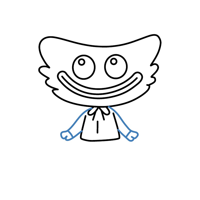 Hướng dẫn vẽ Huggy Wuggy chibi. - Bước 6
