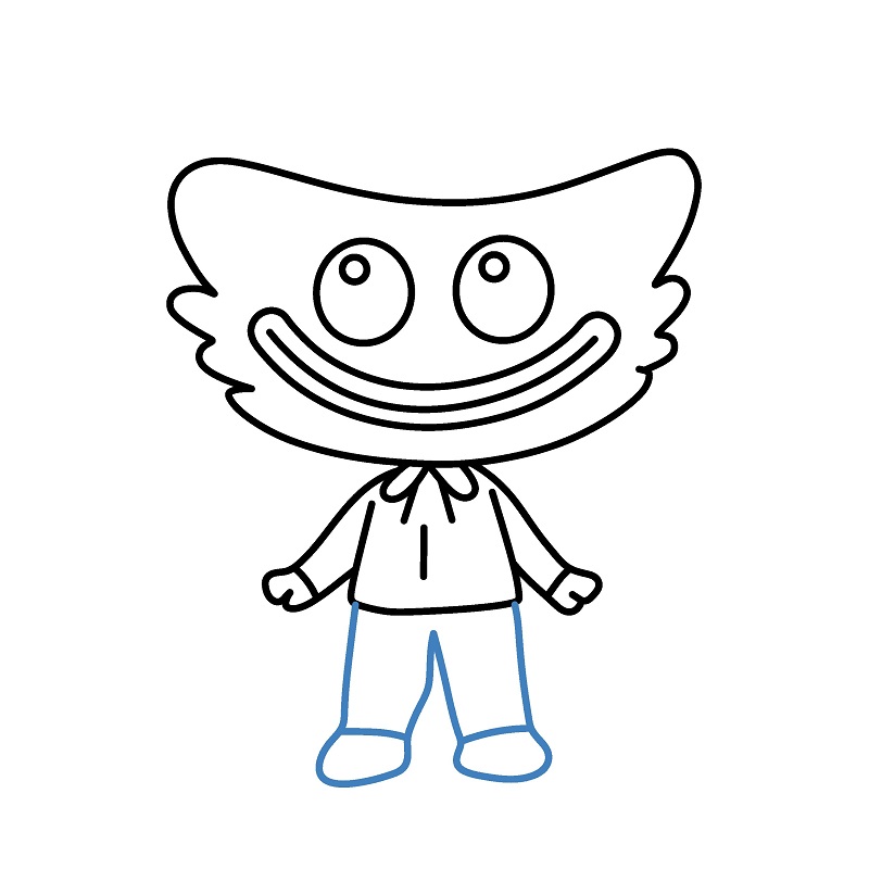 Hướng dẫn vẽ Huggy Wuggy chibi. - Bước 7