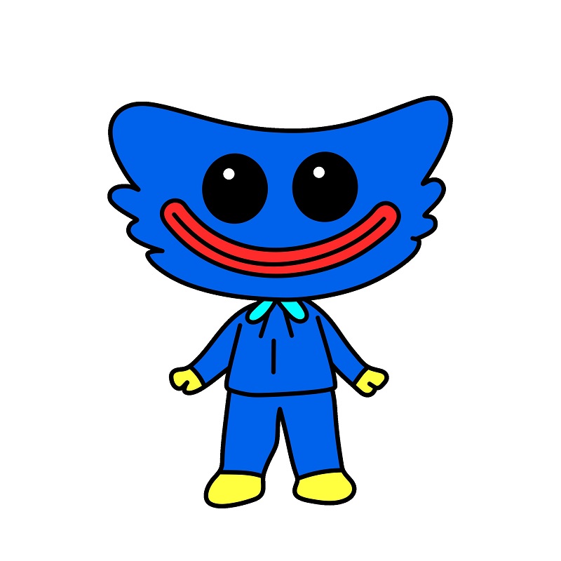 Hướng dẫn vẽ Huggy Wuggy chibi.