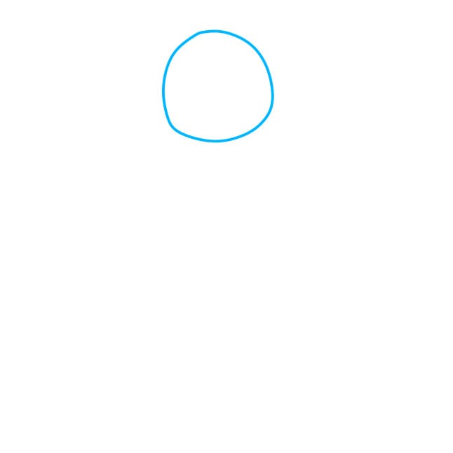 Hướng dẫn vẽ Jack Skellington đơn giản cho bé - Bước 1