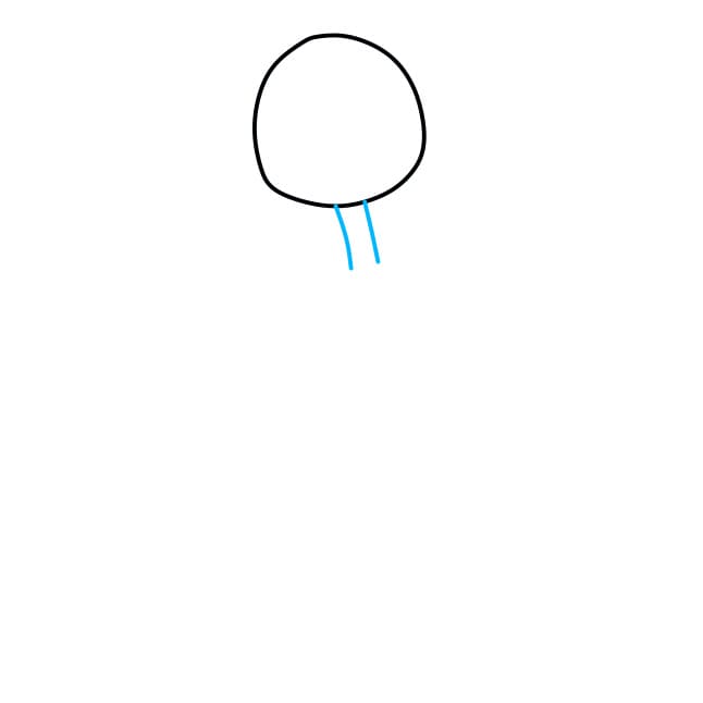 Hướng dẫn vẽ Jack Skellington đơn giản cho bé - Bước 2