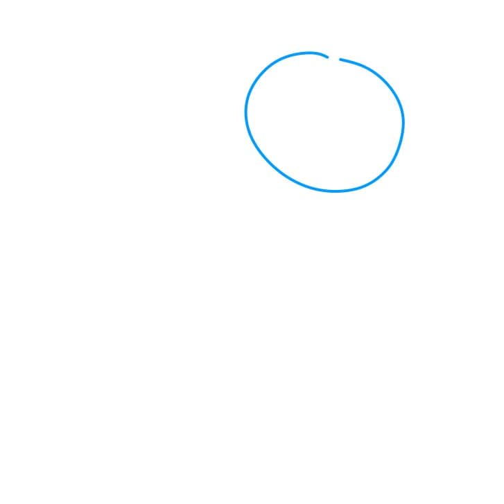 Hướng dẫn vẽ Jack Skellington đơn giản cho bé - Bước 1