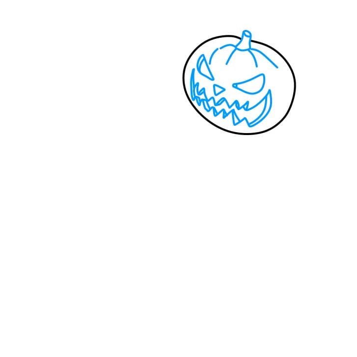 Hướng dẫn vẽ Jack Skellington đơn giản cho bé - Bước 2