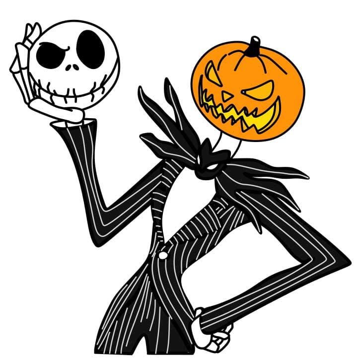 Hướng dẫn vẽ Jack Skellington đơn giản cho bé - Bước 7