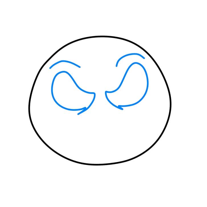 Hướng dẫn vẽ Jack Skellington đơn giản cho bé - Bước 2