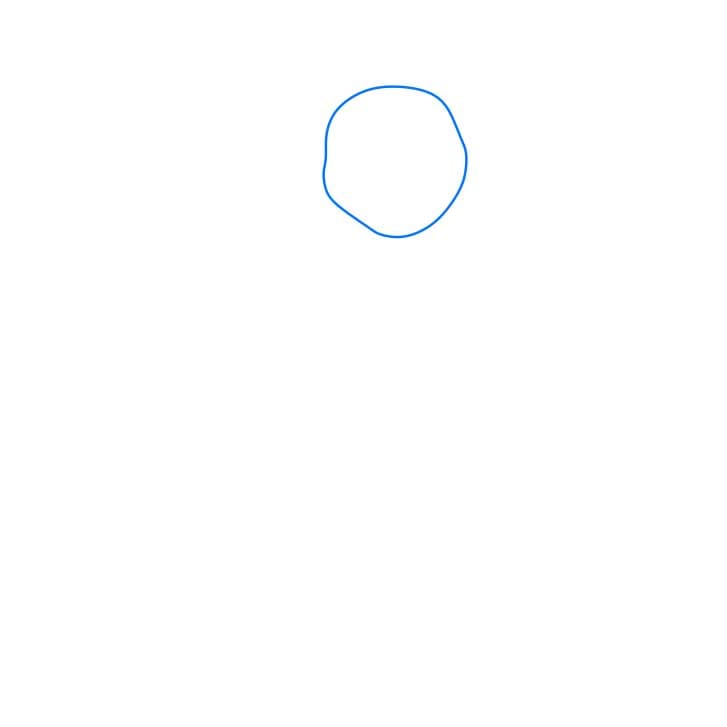 Hướng dẫn vẽ Jack Skellington đơn giản cho bé - Bước 1