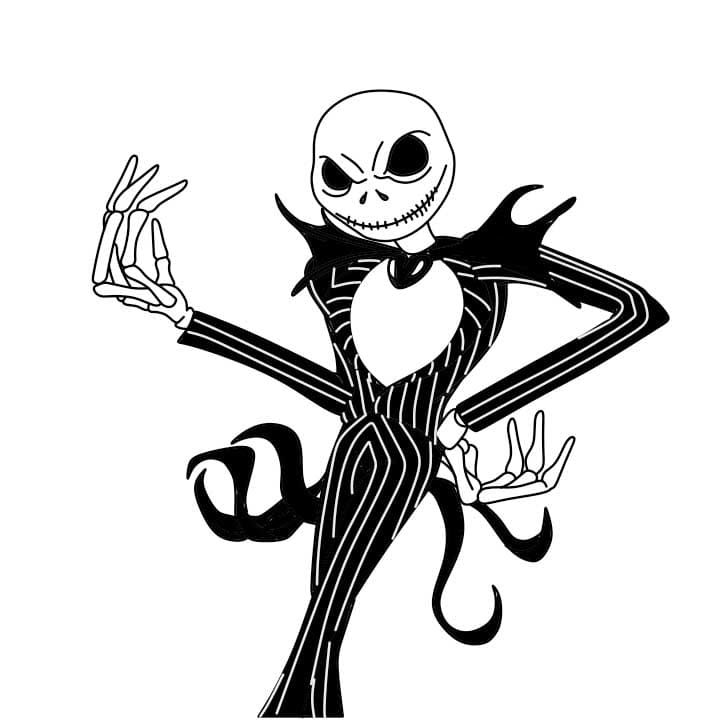 Hướng dẫn vẽ Jack Skellington đơn giản cho bé