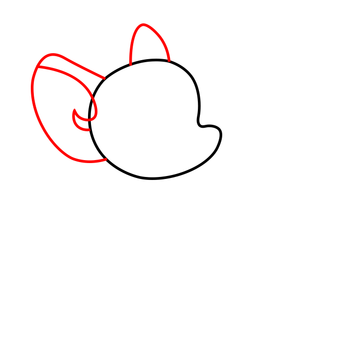 Hướng dẫn cách vẽ chú chuột Jerry siêu đáng yêu và ngộ nghĩnh cho bé - Bước 2