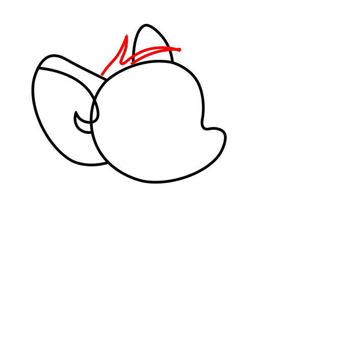 Hướng dẫn cách vẽ chú chuột Jerry siêu đáng yêu và ngộ nghĩnh cho bé - Bước 3