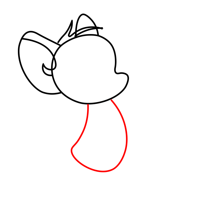 Hướng dẫn cách vẽ chú chuột Jerry siêu đáng yêu và ngộ nghĩnh cho bé - Bước 4