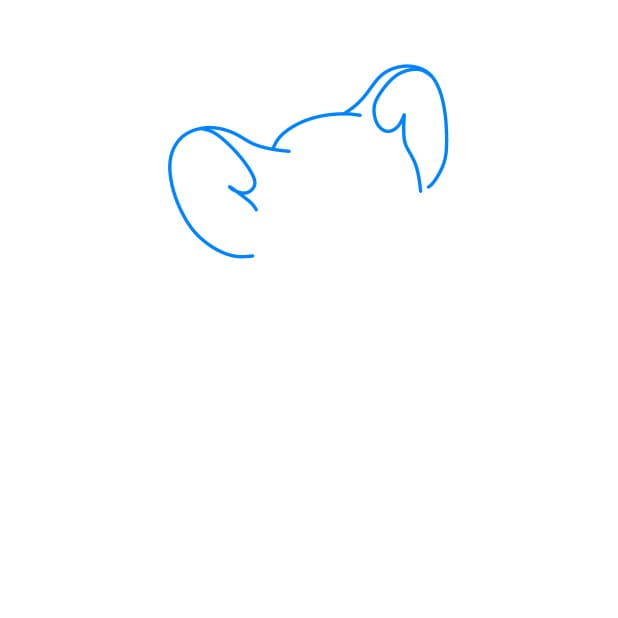 Hướng dẫn vẽ chú chuột Jerry đang buồn rầu - Bước 1