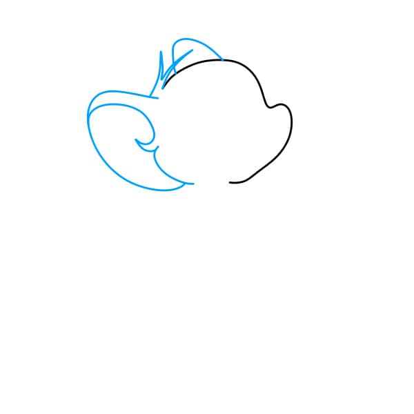 4. Hướng dẫn vẽ chú chuột Jerry đang yêu đời và vui vẻ - Bước 2