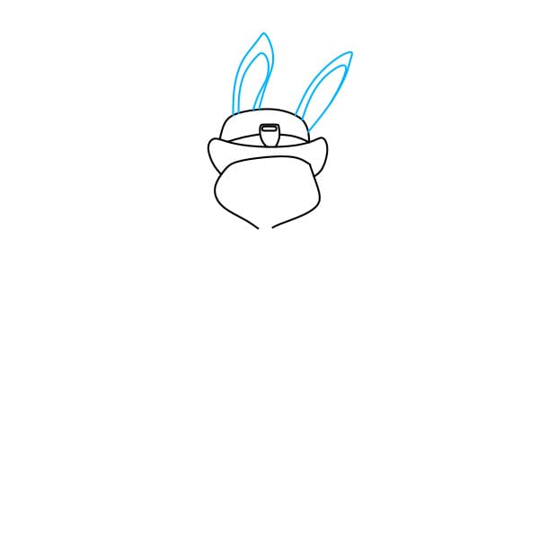 Hướng dẫn vẽ nhân vật Judy Hopps ( nhân vật trong phim hoạt hình Zootopia ) đơn giản và đẹp cho bé - Bước 3