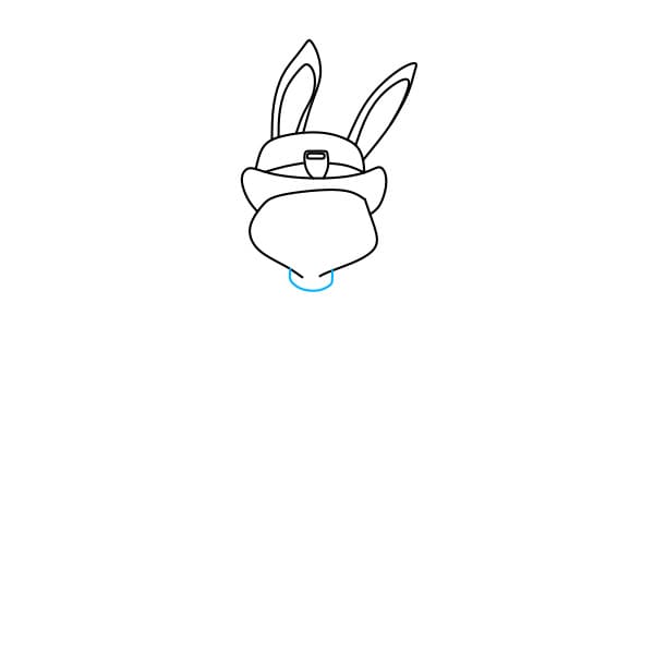 Hướng dẫn vẽ nhân vật Judy Hopps ( nhân vật trong phim hoạt hình Zootopia ) đơn giản và đẹp cho bé - Bước 4