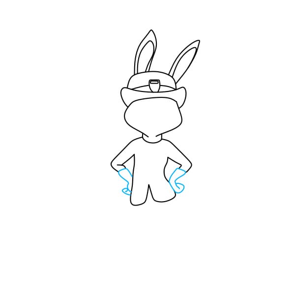 Hướng dẫn vẽ nhân vật Judy Hopps ( nhân vật trong phim hoạt hình Zootopia ) đơn giản và đẹp cho bé - Bước 6