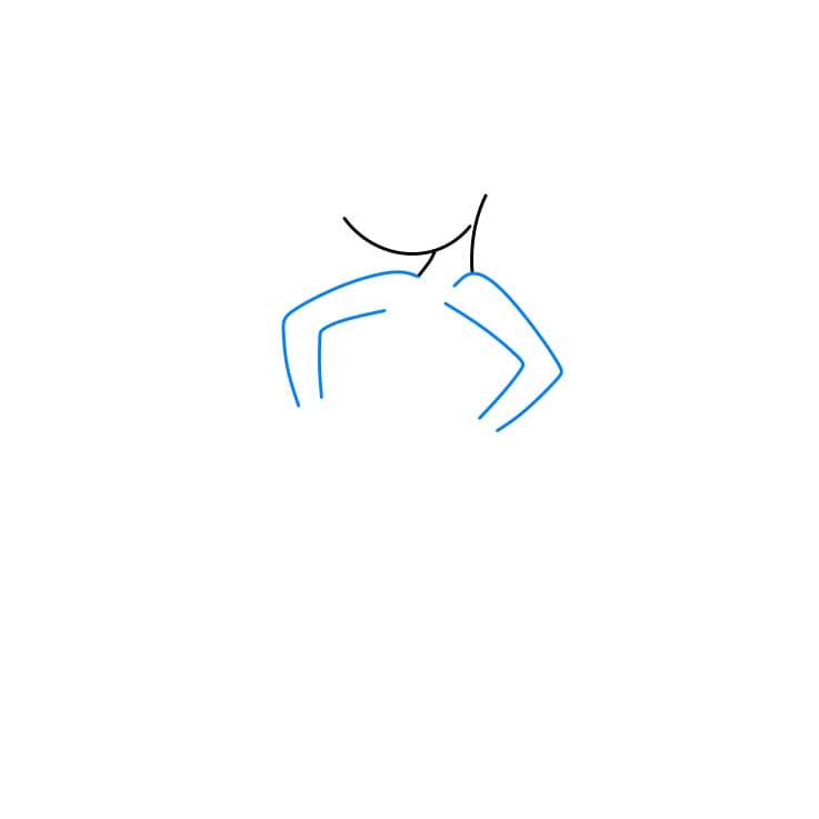 Hướng dẫn cách vẽ Kim Possible đơn giản và phong cách cho bé - Bước 2