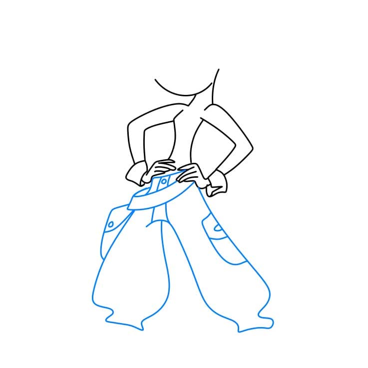 Hướng dẫn cách vẽ Kim Possible đơn giản và phong cách cho bé - Bước 4