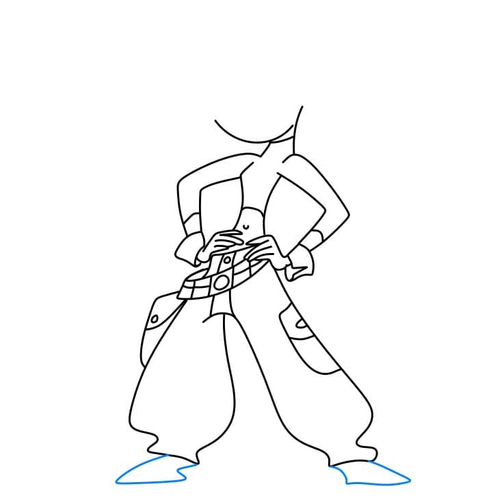 Hướng dẫn cách vẽ Kim Possible đơn giản và phong cách cho bé - Bước 6