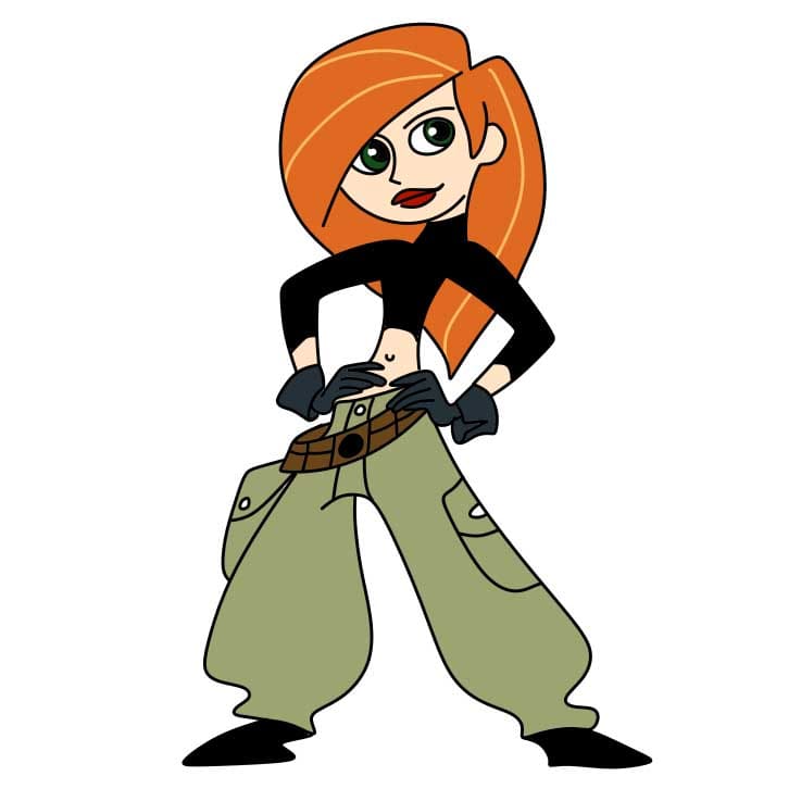 Hướng dẫn cách vẽ Kim Possible đơn giản và phong cách cho bé - Bước 9