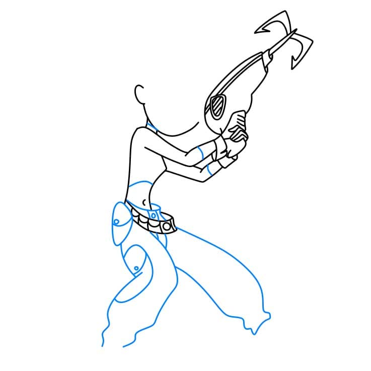 Hướng dẫn cách vẽ Kim Possible đơn giản và đẹp cho bé - Bước 5