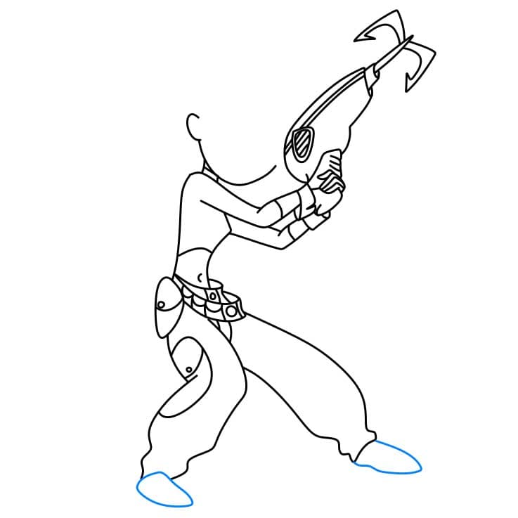 Hướng dẫn cách vẽ Kim Possible đơn giản và đẹp cho bé - Bước 6