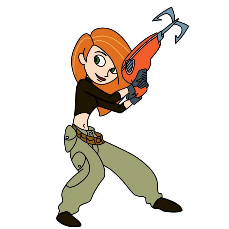 Hướng dẫn cách vẽ Kim Possible đơn giản và đẹp cho bé