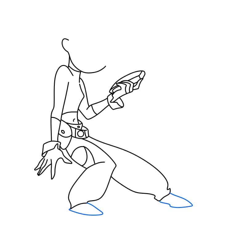 Hướng dẫn cách vẽ Kim Possible đơn giản và dễ thương cho bé - Bước 5