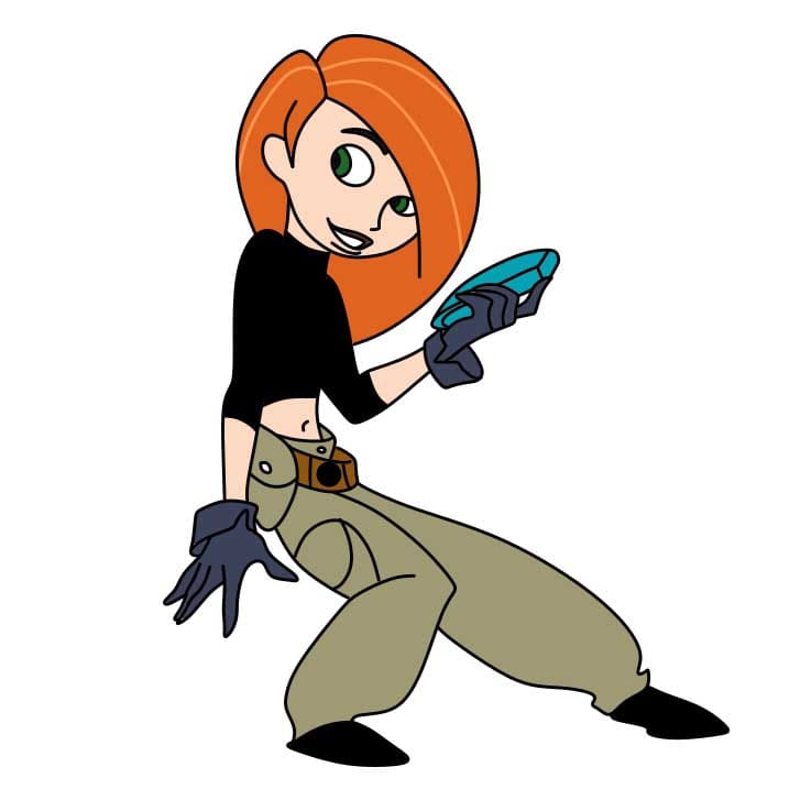 Hướng dẫn cách vẽ Kim Possible đơn giản và dễ thương cho bé - Bước 8