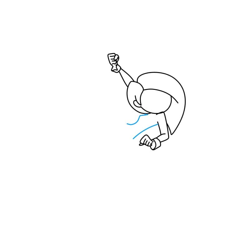 Hướng dẫn cách vẽ Kim Possible đơn giản cho bé - Bước 4