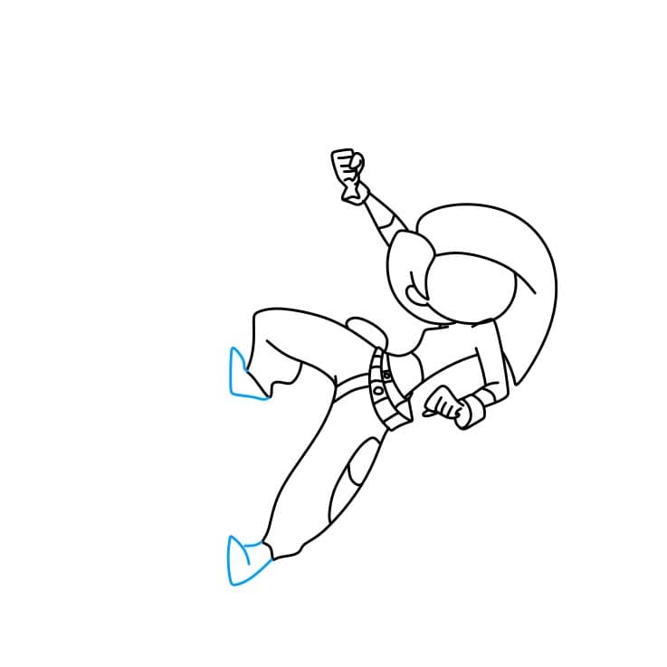 Hướng dẫn cách vẽ Kim Possible đơn giản cho bé - Bước 5