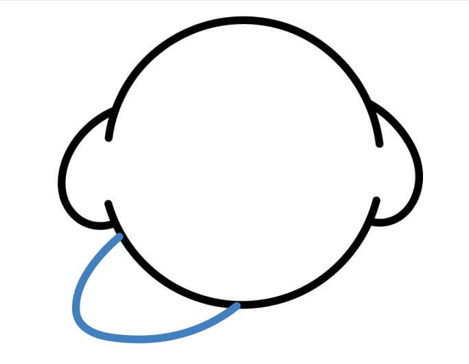 Hướng dẫn vẽ Kirby mỉm cười. - Bước 5