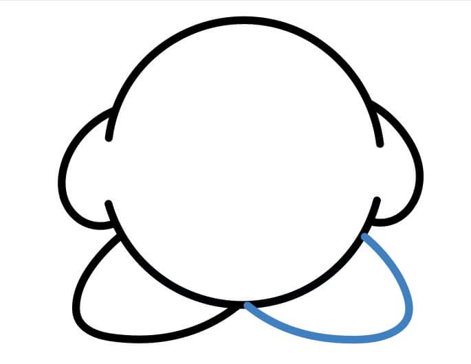 Hướng dẫn vẽ Kirby mỉm cười. - Bước 6