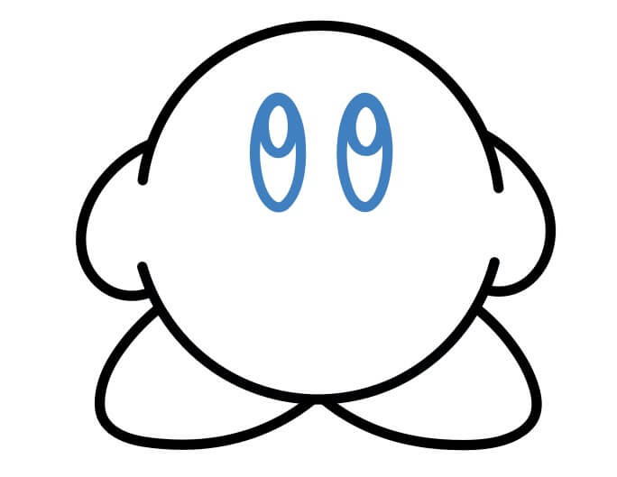 Hướng dẫn vẽ Kirby mỉm cười. - Bước 7