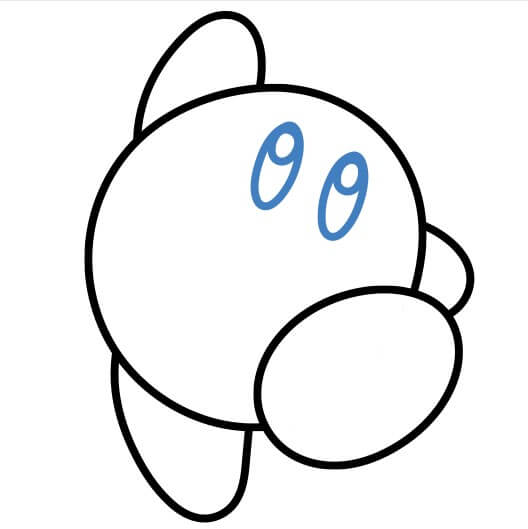 Hướng dẫn vẽ Kirby năng động. - Bước 6