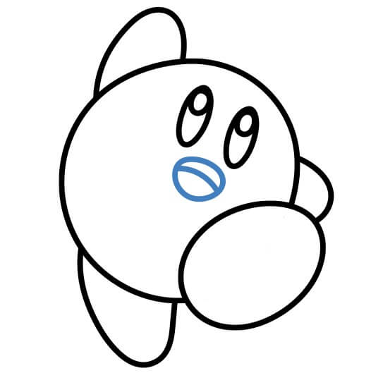 Hướng dẫn vẽ Kirby năng động. - Bước 7