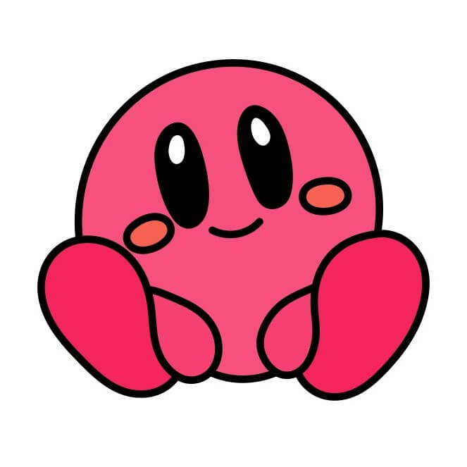 Hướng dẫn vẽ Kirby đáng yêu.
