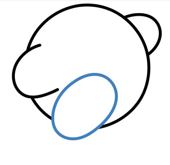 Hướng dẫn vẽ Kirby nhảy nhót vui vẻ. - Bước 4