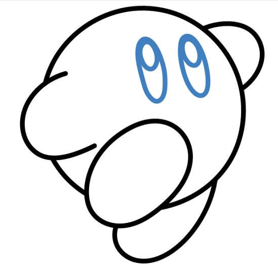 Hướng dẫn vẽ Kirby nhảy nhót vui vẻ. - Bước 6