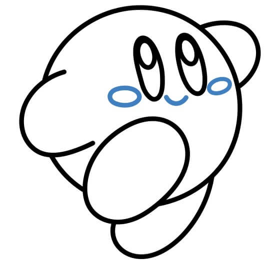 Hướng dẫn vẽ Kirby nhảy nhót vui vẻ. - Bước 7