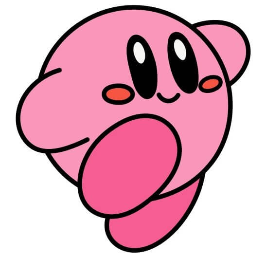 Hướng dẫn vẽ Kirby nhảy nhót vui vẻ.