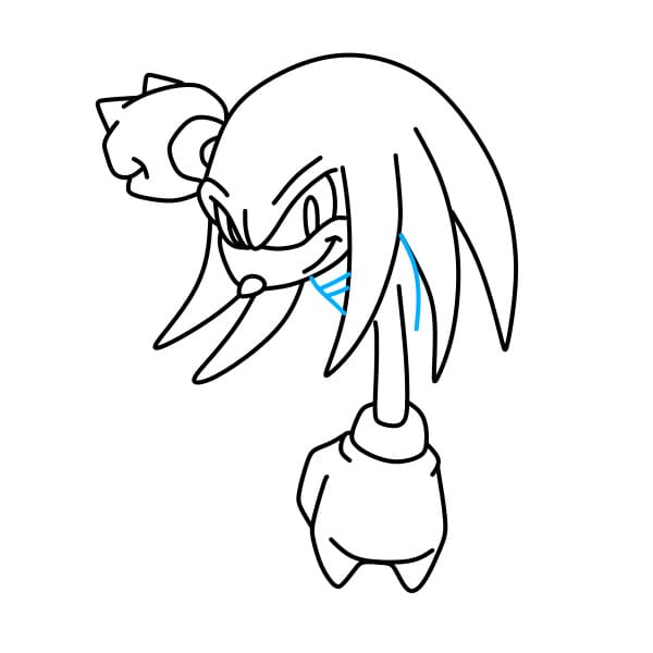 Hướng dẫn vẽ Knuckles siêu ngầu cho bé - Bước 5