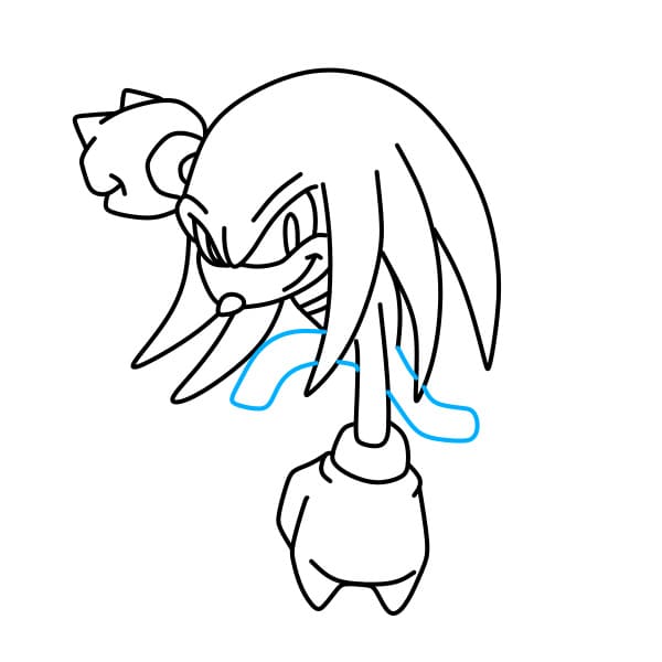 Hướng dẫn vẽ Knuckles siêu ngầu cho bé - Bước 6