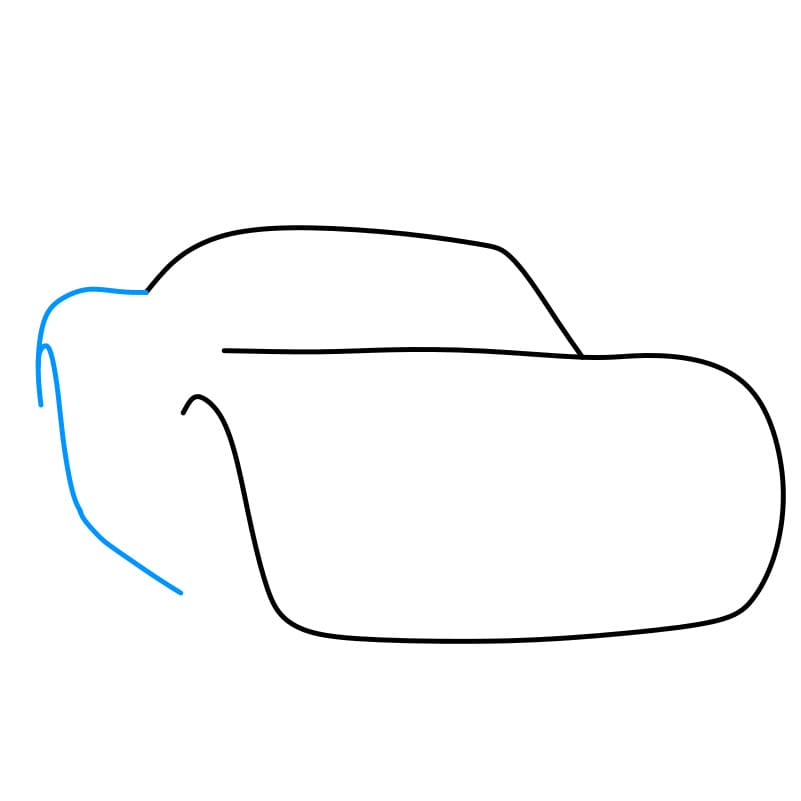 Hướng dẫn vẽ ô tô Lightning Mcqueen đẹp và tinh tế cho bé - Bước 3