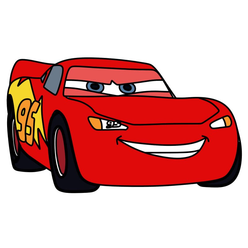 Hướng dẫn vẽ ô tô Lightning Mcqueen đẹp và tinh tế cho bé