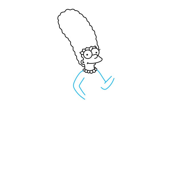 Hướng dẫn vẽ nhân vật  Marge Simpson - Bước 6