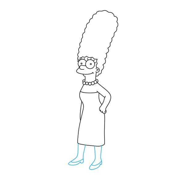 Hướng dẫn Vẽ nhân vật Marge Simpson - Bước 8