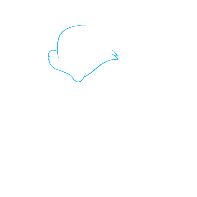 Hướng dẫn cách vẽ mèo Tom chi tiết từng bước và siêu ngộ nghĩnh cho bé - Bước 1