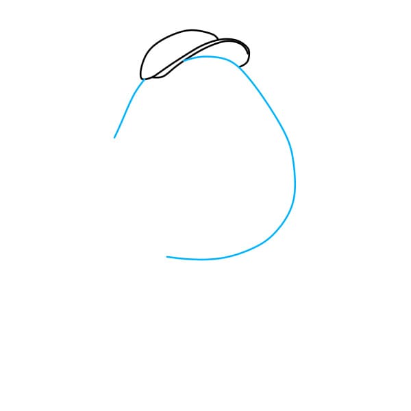 Hướng dẫn vẽ Mike Wazowski (một nhân vật trong phim Monsters Inc.) đơn giản và đẹp cho bé - Bước 2