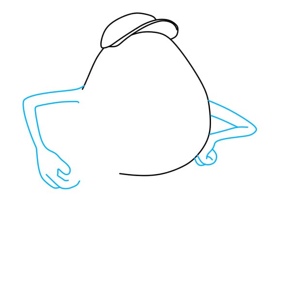 Hướng dẫn vẽ Mike Wazowski (một nhân vật trong phim Monsters Inc.) đơn giản và đẹp cho bé - Bước 3